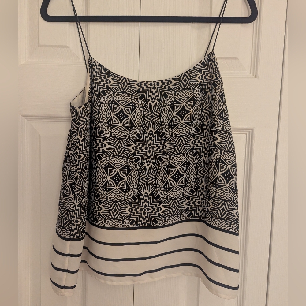 Banana Republic Black and White Geometric Camisole